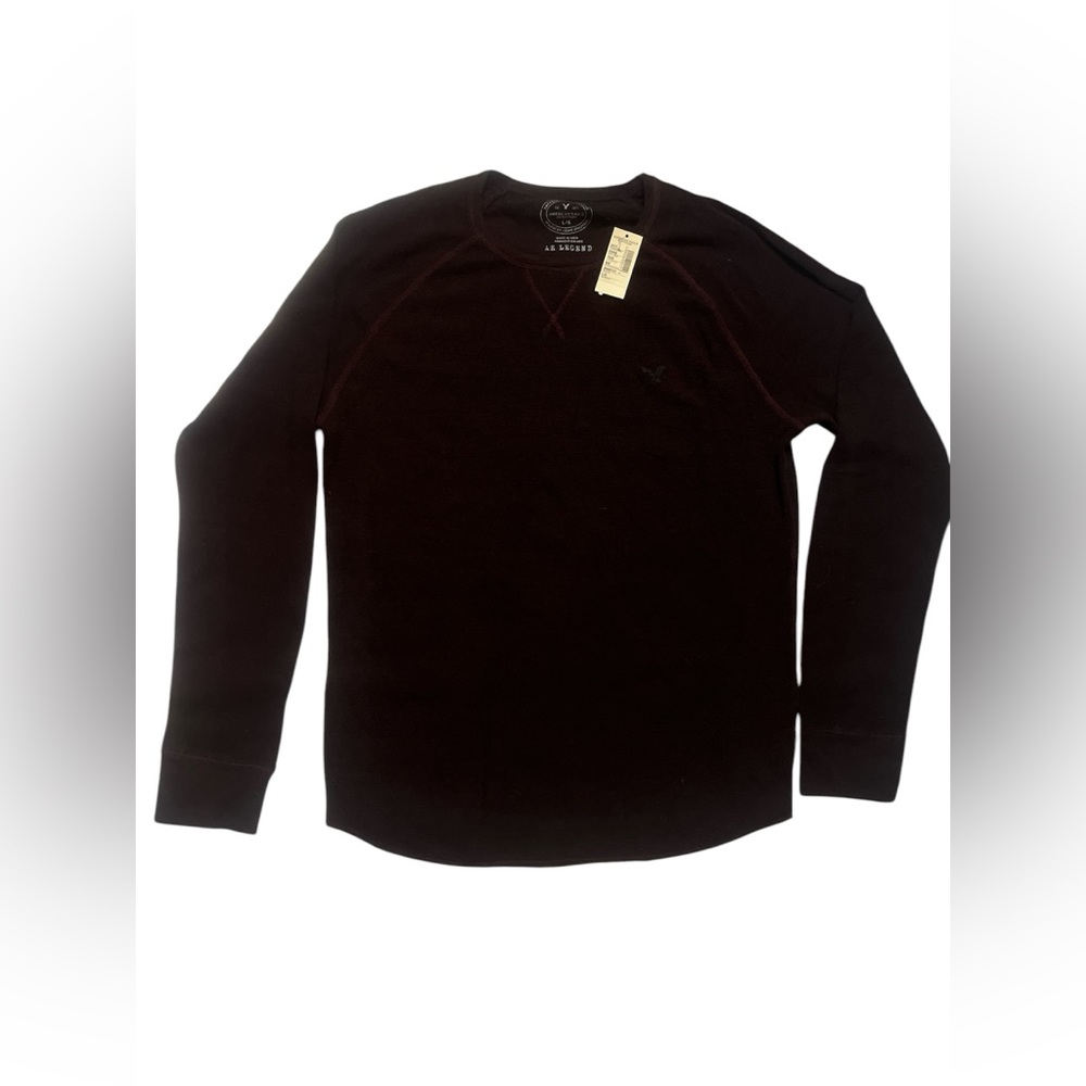 American eagle crew neck long sleeve 100% cotton purple burgundy